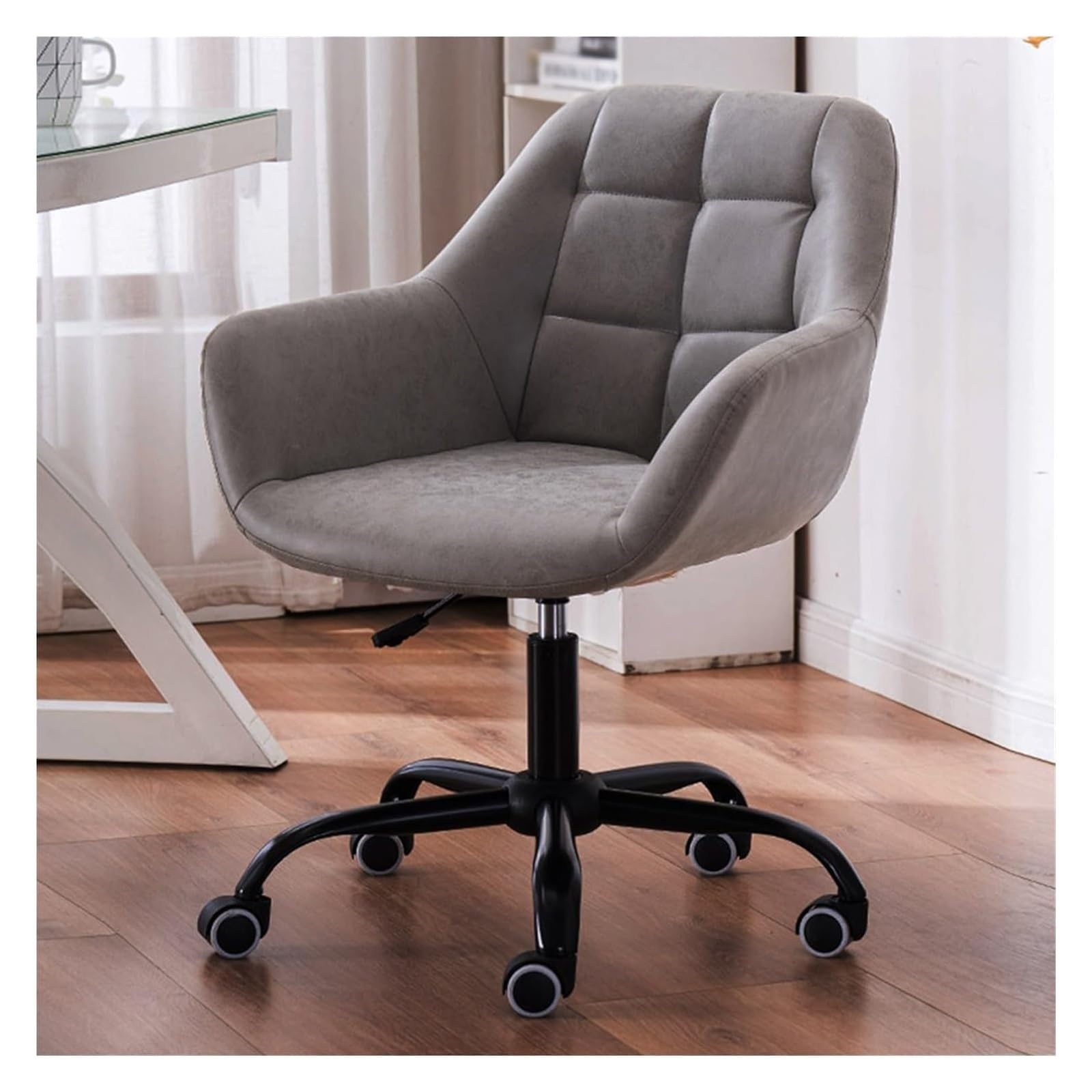 Chaise de bureau et fauteuil d'appoint en cuir pour ordinateur et coiffeuse