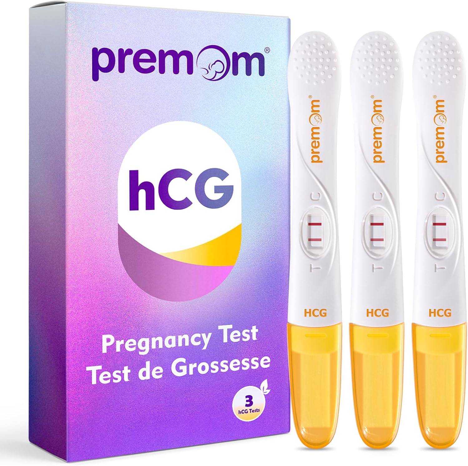 Premom Pregnancy Test Midstream 3 Pack: Early Detection hCG Tests