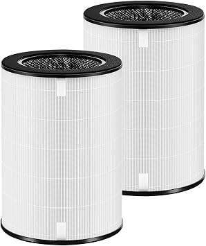 AP-T40FL AP-T45 Replacement Filter, Compatible with HoMedics AP-T40, AP-T40WT, AP-T43-WT, AP-T45-BK and AP-T45-WT Air Purifier, 2 Pack