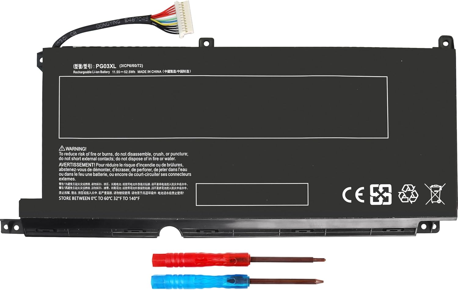 PG03XL Replacement HP Pavilion Gaming 15-DK 15T-DK 15-EC Laptop Battery for hp Pavilion 15-DK0XXX 15-DK0056WM 15-DK0068WM 15-DK0055NR 15T-DK200 15-EC0013DX 15-EC1073DX L48495-005 52.5Wh(Type A)