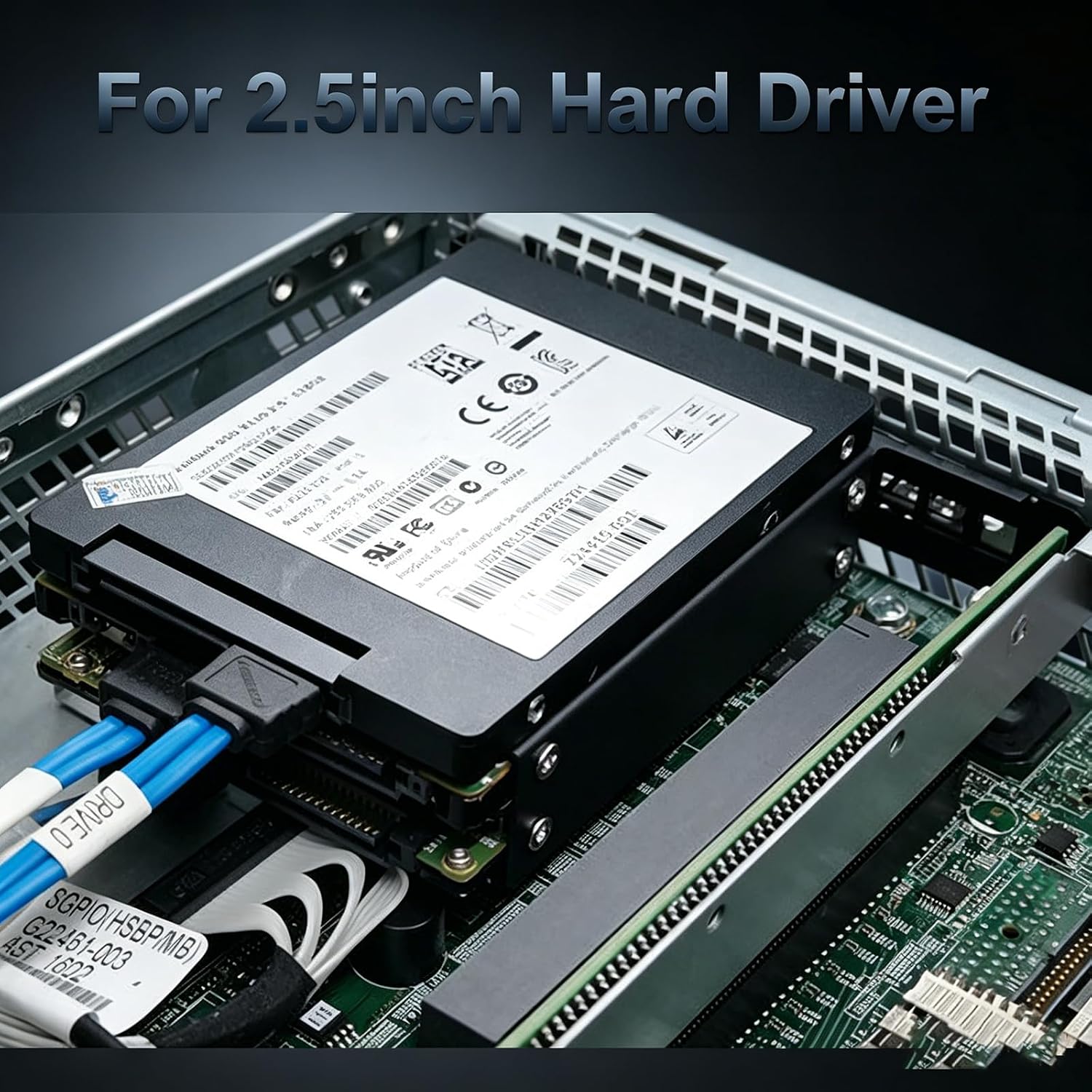 2Pcs PCI SSD Mounting Bracket, 2.5 Inch SATA SSD Hard Drive Holder, Universal PCIe Slot Adapter Mount for Desktop PC Internal Storage Installation