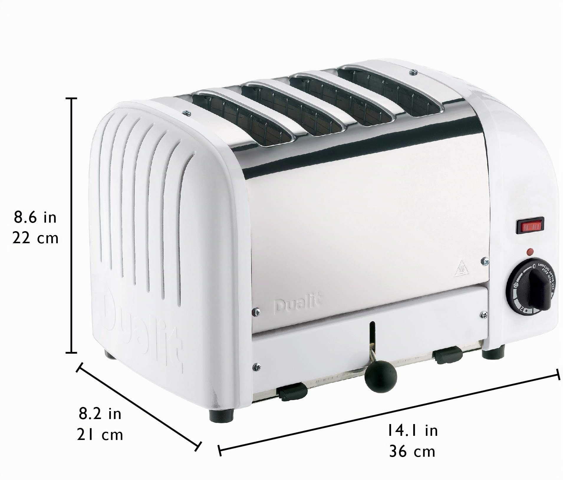 Grille-pains 4 Fentes 2200w Blanc Classic - 40368