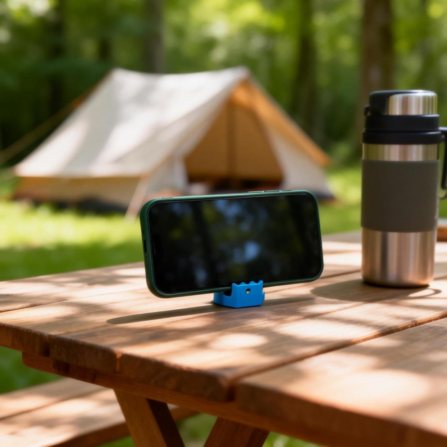 2-in-1 Easels, Multifunctional Stand - Phone/Tablet/Photo Album/Pen Display Stand with Bottle Opener and Mini Vase, Office & Home Desktop Decor, Fridge Magnet glass suction(Blue)