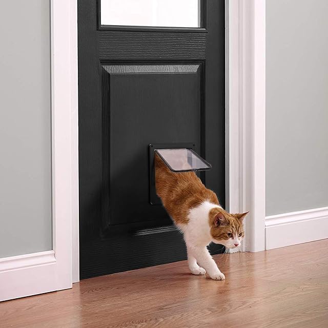 Foto 3 de 7 de Puerta para Gato con Cierre magnético de 4 vías, Puerta para Mascotas para Gatos y Perros pequeños
