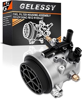 Fuel Filter Housing Assembly, F81Z9155AC F81Z-9155-AC Compatible with 1999-2003 Ford F250 F350 F450 F550 E350 E450 E550 Super Duty 7.3L Powerstroke Diesel FG1057 FG-1057