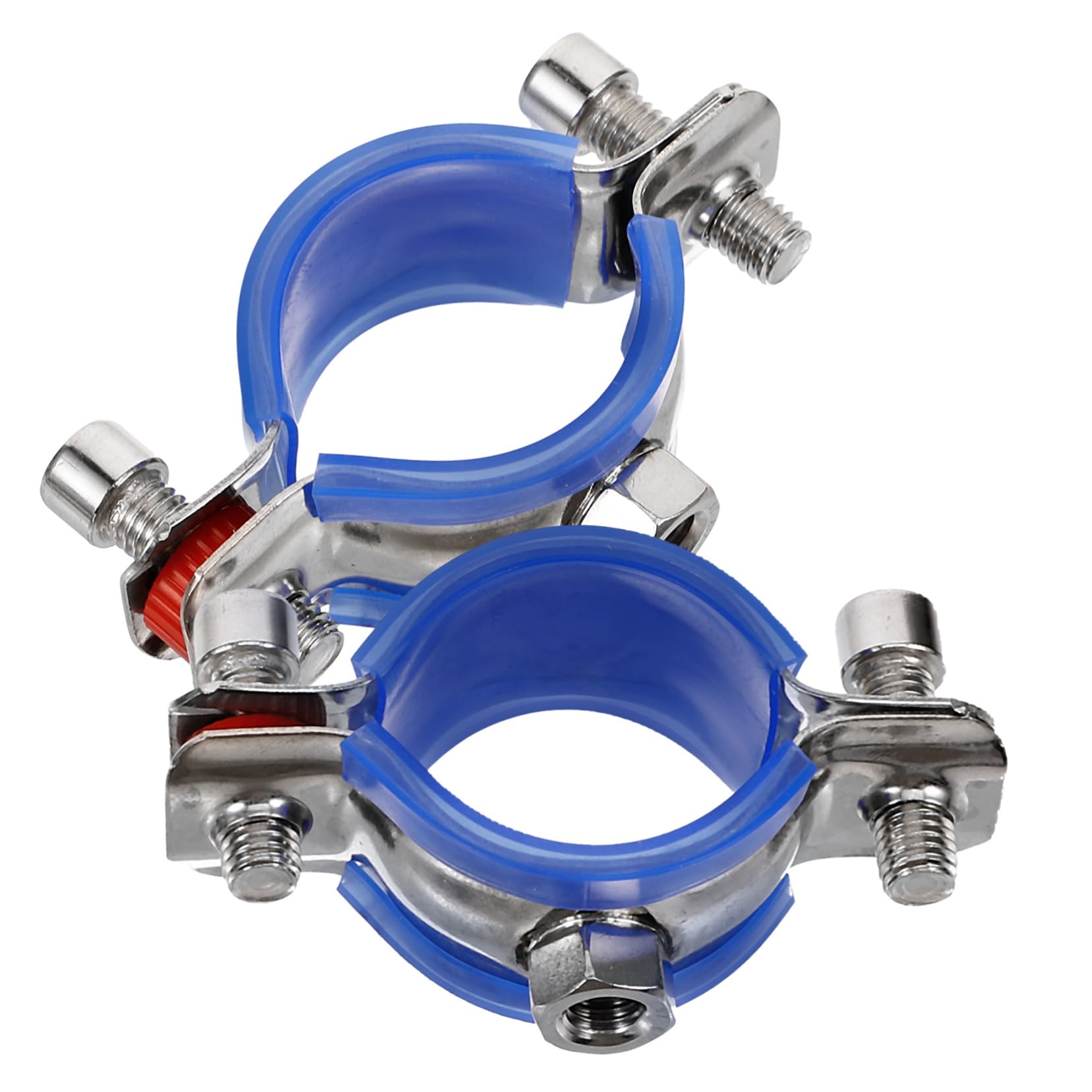Operitacx 5 Set Fascetta Per in Acciaio Inossidabile Morsetto Per Regolabile Parete Morsetto Dell'anello Del Fascia Fascette Per Per 2 Pezzi*5