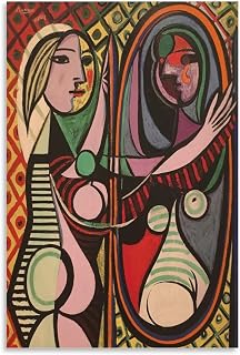 Pablo Picasso-Girl in Front of The Mirror Canvas Art Poster and Wall Art Picture Print Modern Family Bedroom Decor Posters 12x18inch(30x45cm)