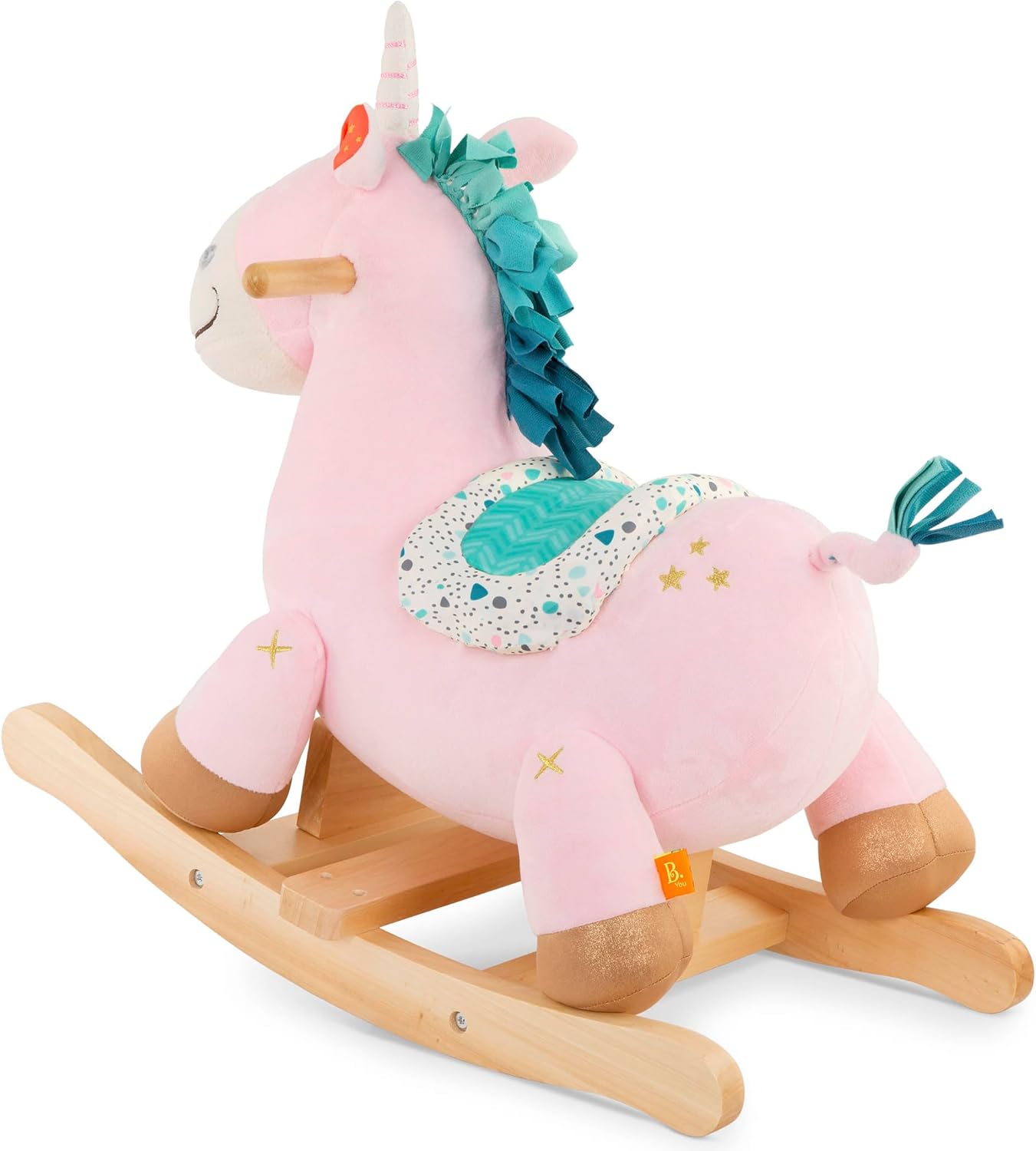 B. toys – Unicorn Rocker – Unicorn Rocking Toy – Wooden Ride – On – Classic Toys for Toddlers, Kids – 18+ Months – Rodeo Rocker – Cleo