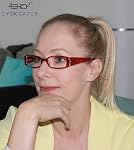 Eyekepper Ladies Spring Hinge Plastic Reading Glasses 5-Pack Readers Women Red +2.75