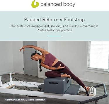 Balanced Body Adjustable Padded Footstrap for Allegro 2 Reformer, Pilates Reformer Accessory, Gym Equipment for Home Gym or Pilates Studio Use