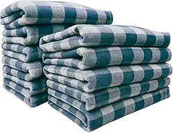 Kit 10 Panos de Chão Xadrez 40x65cm – Alvejado, Grosso e Resistente para Limpeza Leve e Pesada, Alta Absorção, Ideal para Pisos, Cozinha e Área Externa (5)