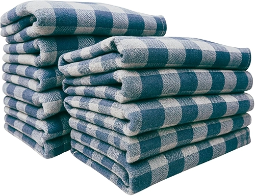 Kit 10 Panos de Chão Xadrez 40x65cm – Alvejado, Grosso e Resistente para Limpeza Leve e Pesada, Alta Absorção, Ideal para Pisos, Cozinha e Área Externa (5)