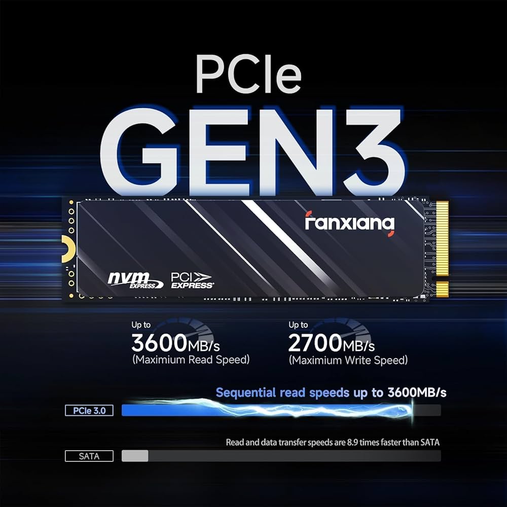 fanxiang 2TB NVMe SSD, M.2 SSD PCIe Gen3 QLC Gaming Solid State