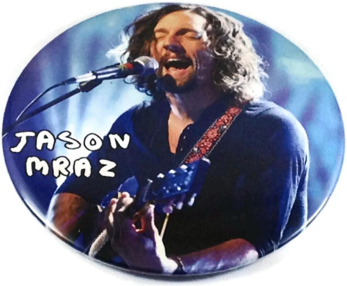 JASON MRAZ Elektra Atlantic (1) Awesome 3-1 Feature JUMBO 3.75" Pin Stand Button