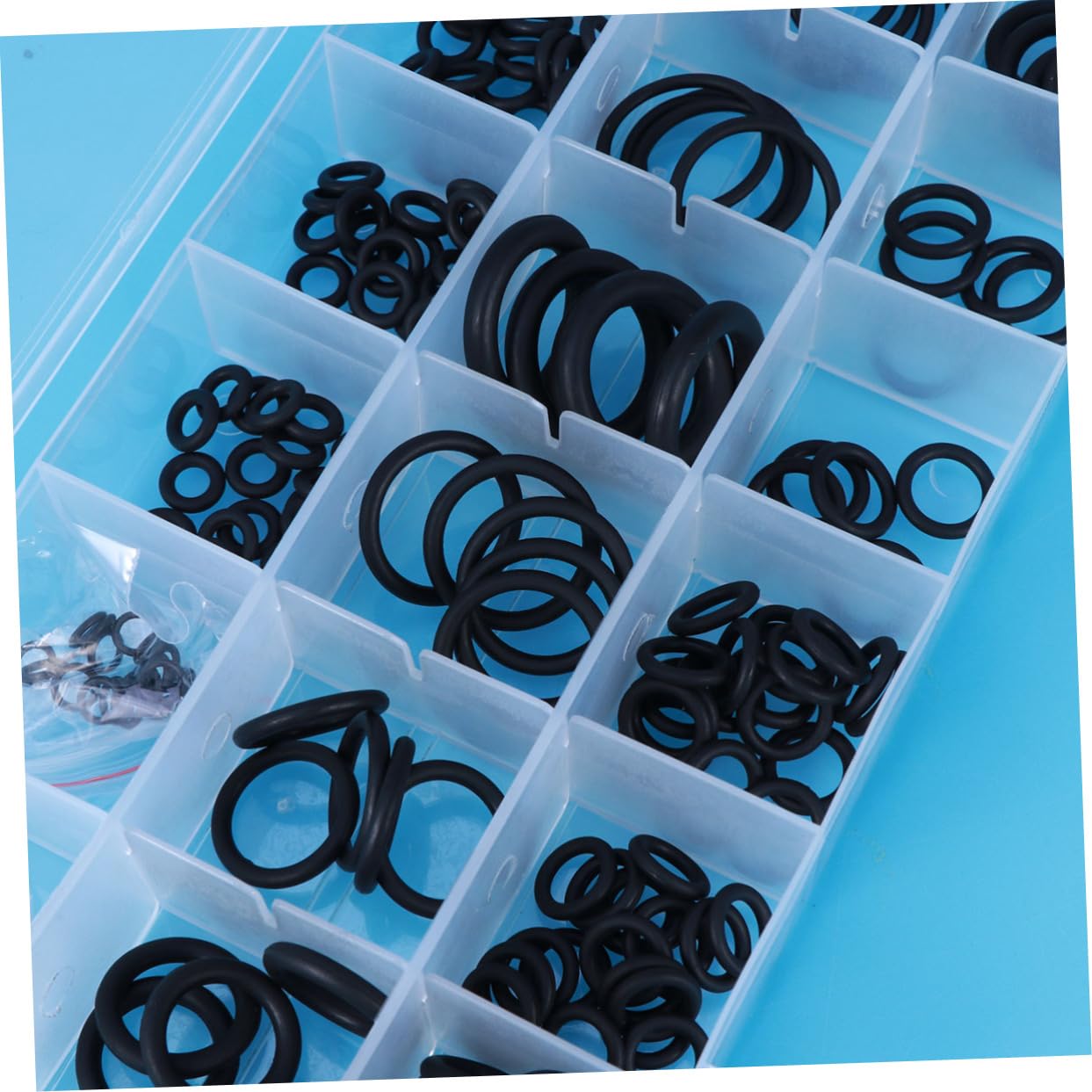 Ring Rubber Seal Gasket Assortment Kit for Automotive Air Conditioning Repair of Durable Washers for Vehicle Maintenance and Mechanical Applications Black