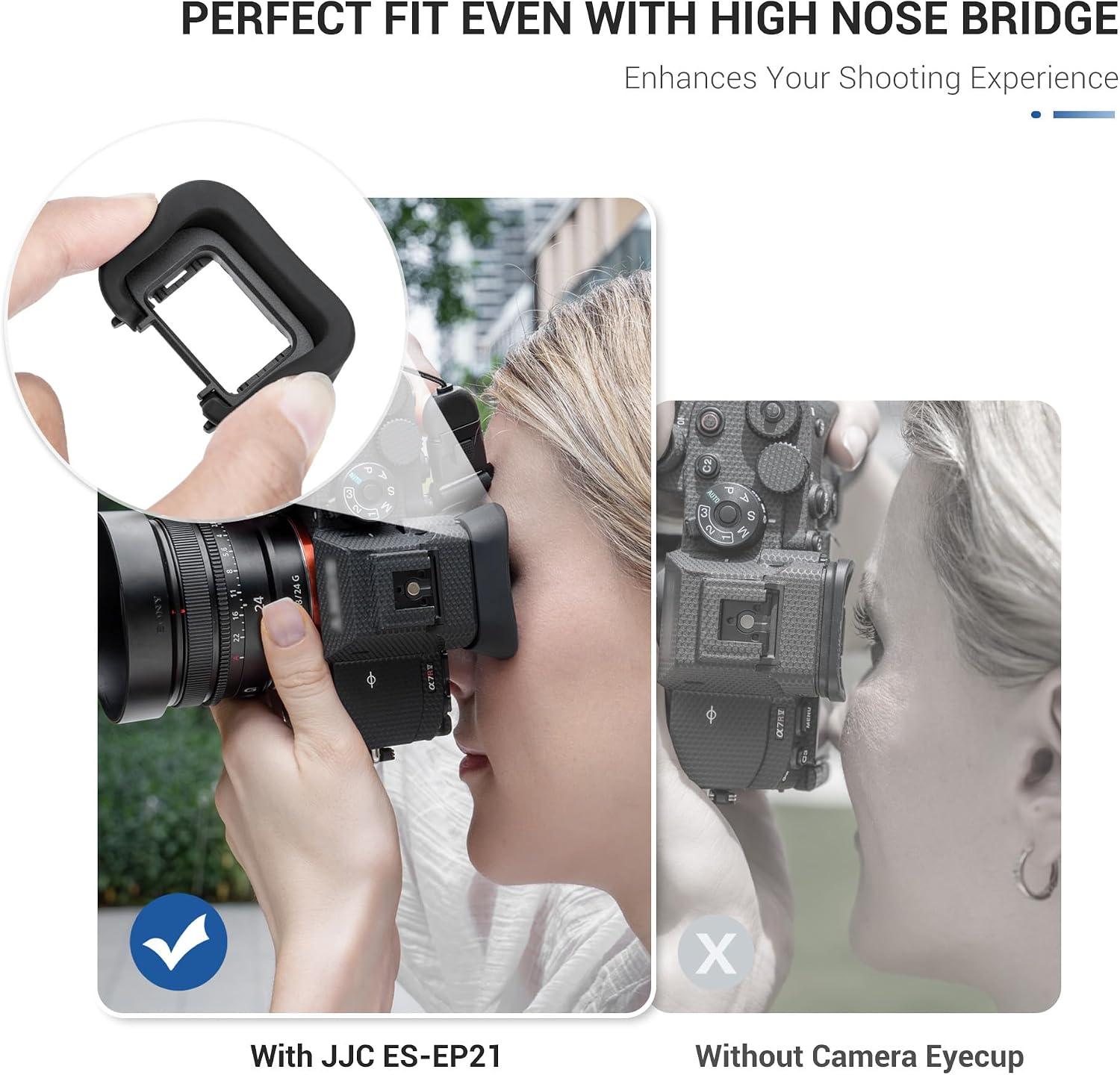 2 Pack FDA-EP21 Extended Soft Silicone Camera Eyepiece Eyecup for Sony A7 V A7M5 A7V A7R VI A7R6 A7RV A7R V A7R5 A7IV A7 IV A7M4 A7S III A7SIII A7S3 A9III A9 III A1 II Camera, Replace Sony FDA-EP21