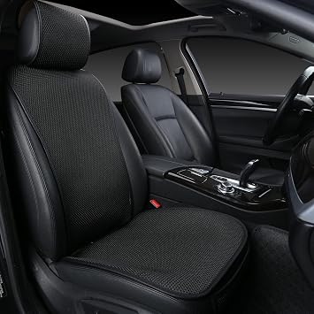 2 Pack Automotive Seat Covers Thin Ice Silk Non Slip Car Seat Covers Car Seat Protection Cover Pillow Protection Cover Black