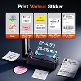 TATTMUSE Imprimante d'étiquettes d'expédition 4x6 pour Connectivité Bluetooth et USB, Imprimante Thermique Etiquette Compatible avec Vinted, Amazon, Cdiscount, Leboncoin, UPS, Shopify, Colis - 6