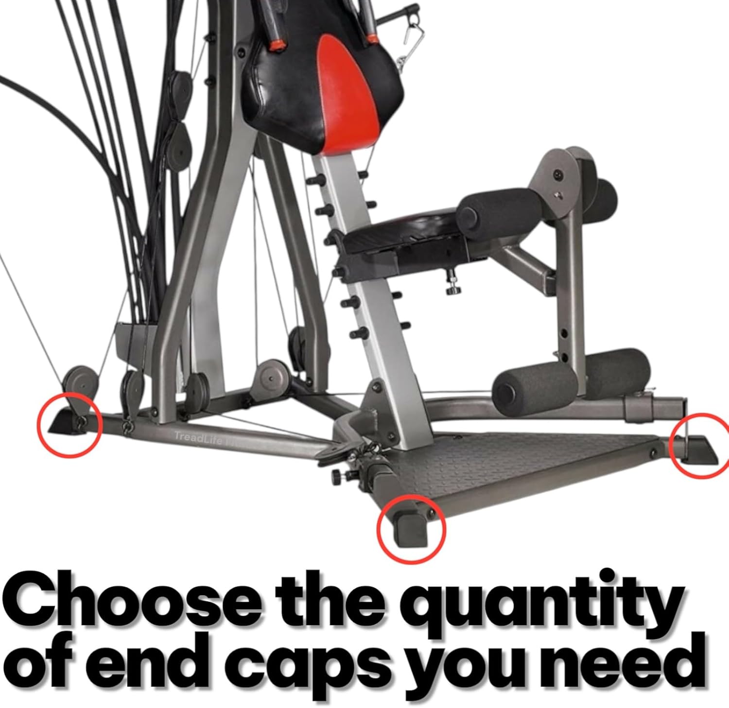 TreadLife Fitness Foot End Cap - Replacement for Most Bowflex Gyms
