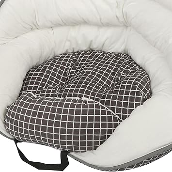 GAH Dog Carrier Car Seat Cover Pad for Small Medium Dogs Carry House Bag Basket Black Grid