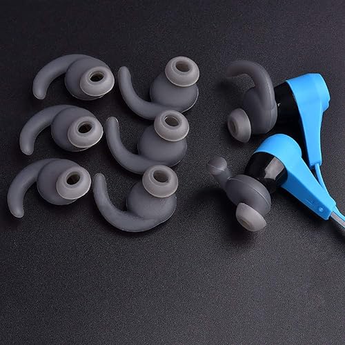Miniatura 9 de 3 pares de ganchos de silicona Eartip Eartips auriculares auriculares compatibles con Synchros Reflect BT Sports auriculares inalámbricos Bluetooth