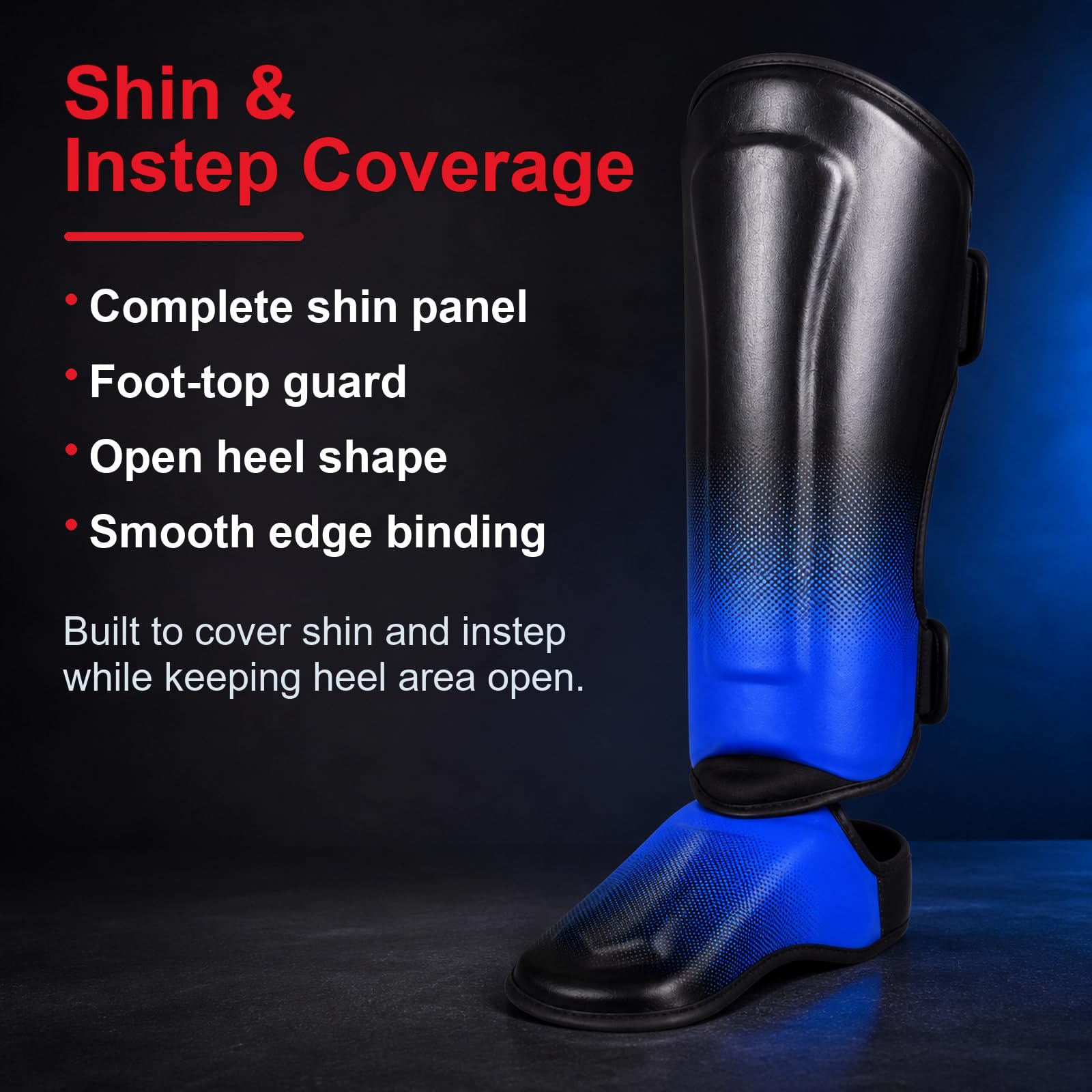 Parastinchi Piedi Protezione Shin Guard,Piedi Protezione Shin Guard,Parastinchi Spessi,Regolabili,vestibilità Sicura,Comodo,per Boxe,Taekwondo,Muay Thai,Sport da Combattimento