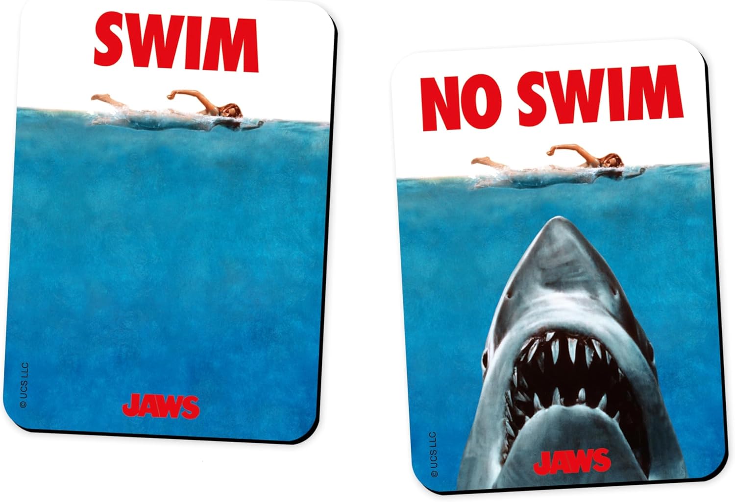 GAMAGO Jaws Dishwasher Magnet - Shark Themed Double Sided Clean Dirty Magnet Sign Indicator - Officially Licensed Jaws Merchandise & Collectibles