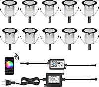 Vista 54 de Kit de luces LED de bajo voltaje para cubierta de acero inoxidable, impermeable, empotradas, para terrazas de madera, escaleras, jardín, patio
