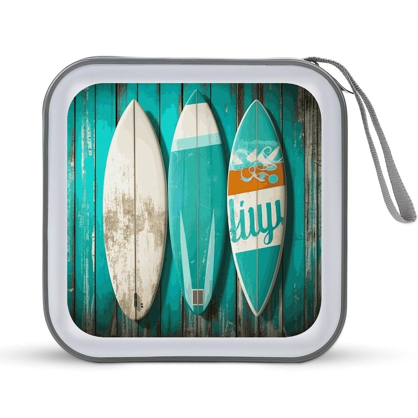 Étui de rangement pour 40 CD DVD modèle moderne turquoise One Size - 8