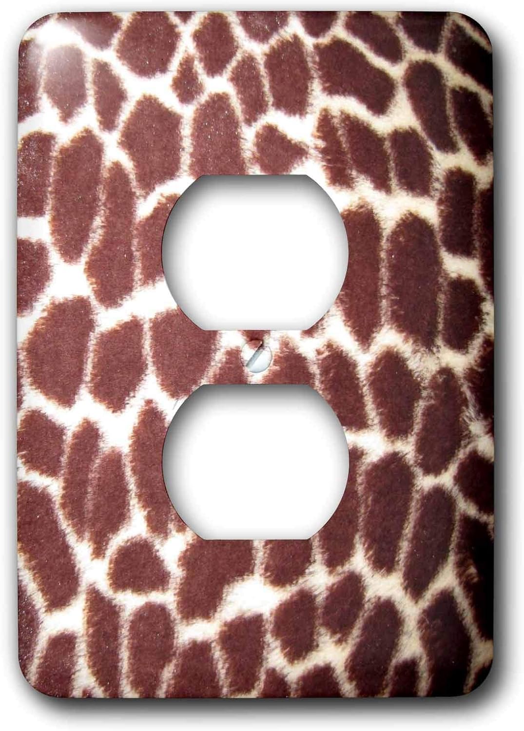 3dRose Patricia Sanders Photography - Giraffe Print - 2 plug outlet cover (lsp_23699_6)