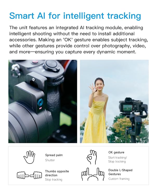 FeiyuTech SCORP 2 Gimbal Stabilizer for DSLR and Mirrorless Camera, Integrated Al Tracking, 3-Axis Camera Stabilizer Fits for Sony Canon Fuji Nikon, 5.5lbs Payload Touch Screen Vertical Shooting by FeiyuTech - Image 3