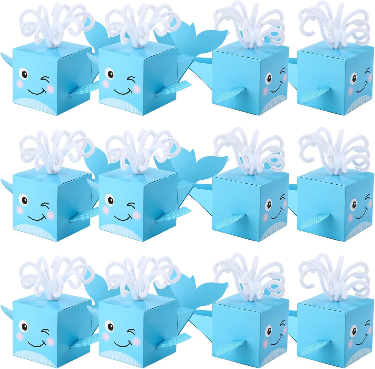 Motipuns 24 Pcs Flowerpot Whale Craft Kit Hand Flowerpot Whale Making Kit Sunday School Crafts for Vbs Vacation Bible School Supplies Decor