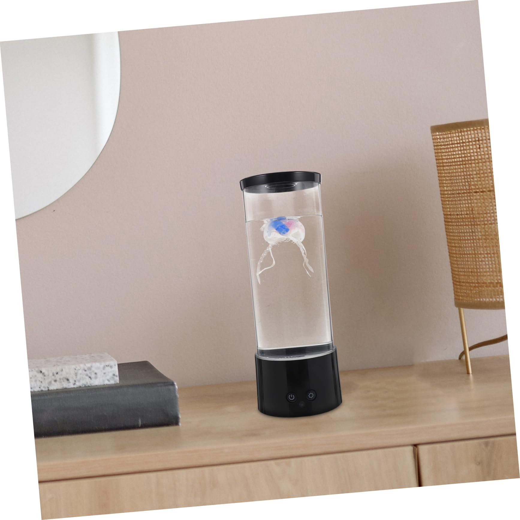Artibetter Lampada Notturna LED Medusa Telecomando, Set 1 Nero | Abs, Alimentazione USB senza Batterie, Luce D’atmosfera per Studio e Decorazione