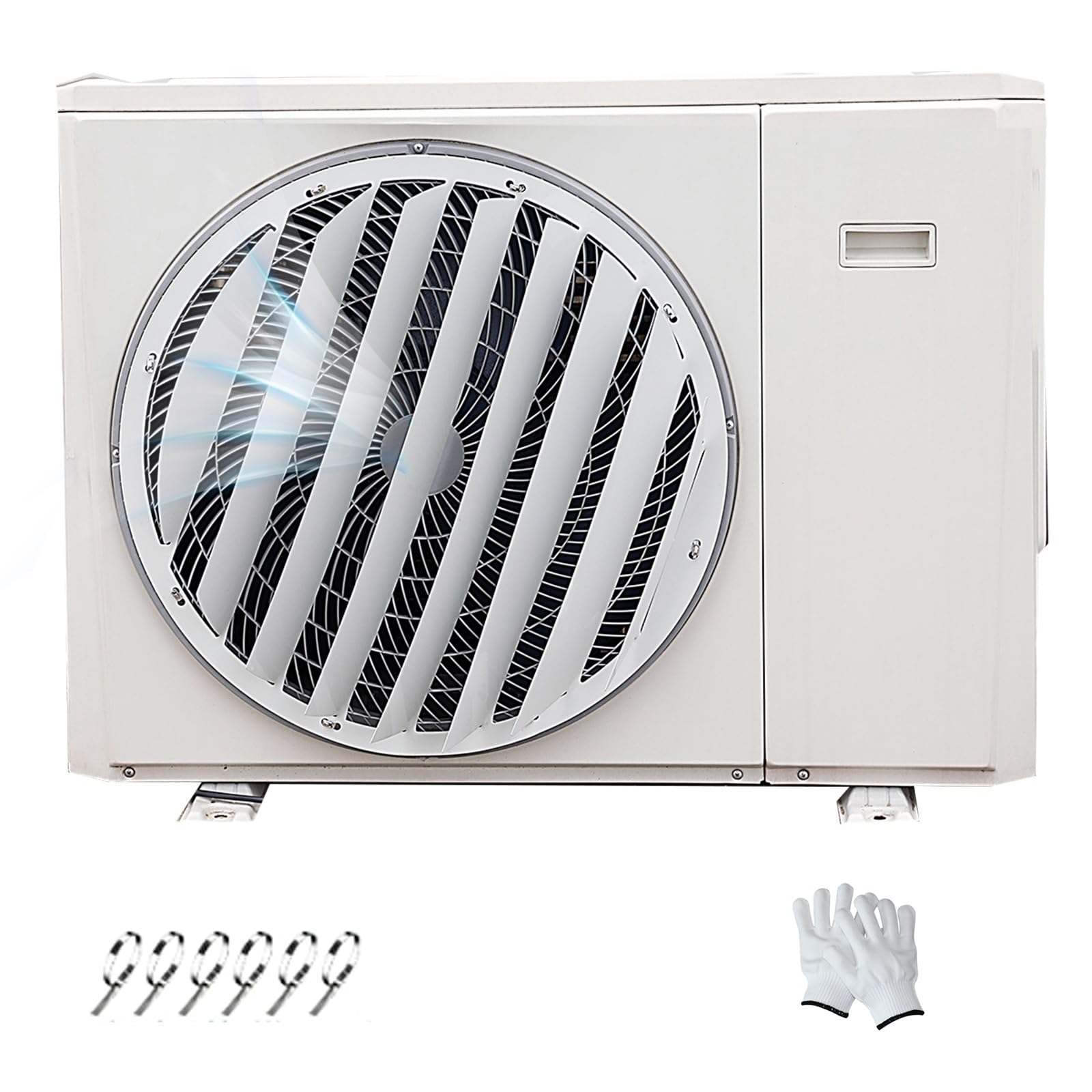 Mini Split AC Deflector Outdoor Vent Shield Air Conditioner Wind Deflector Round Metal Cover Multiple Sizes(50x50cm/20x20in)
