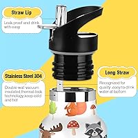 Vista 3 de Kids Water Bottle Leakproof Sports Water Bottle for Kids for Boys Girls 20oz, BPA-Free, Cute Woodland Animals Bears