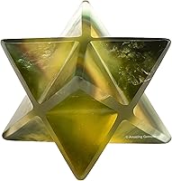 Vista 49 de Amazing Gemstone Larvikite Merkaba Crystal – Estrella de Merkaba metafísica de 1 pulgada para meditación – Cristal tetraedro energético y piedras