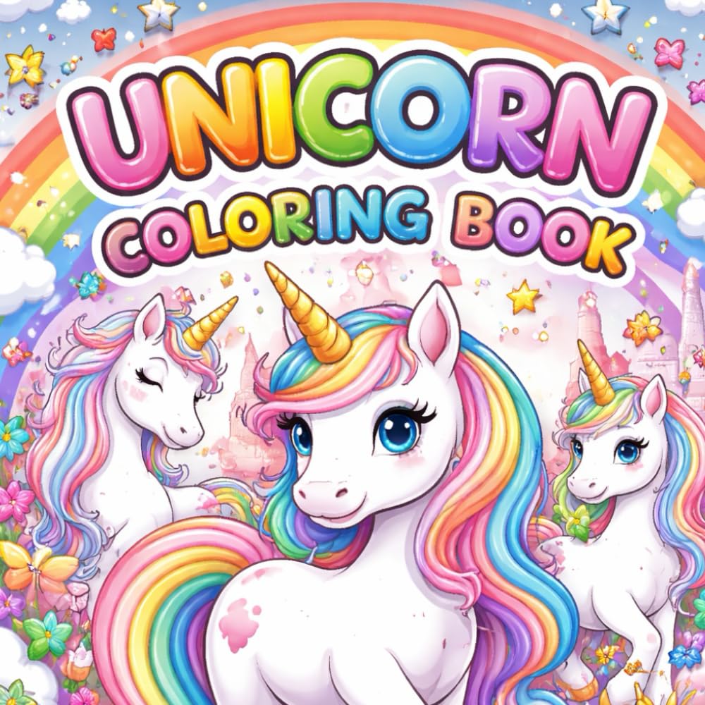 Unicorn Coloring Book: Cute and Magical Unicorns to Color .A Fun and Relaxing Coloring Book for Kids