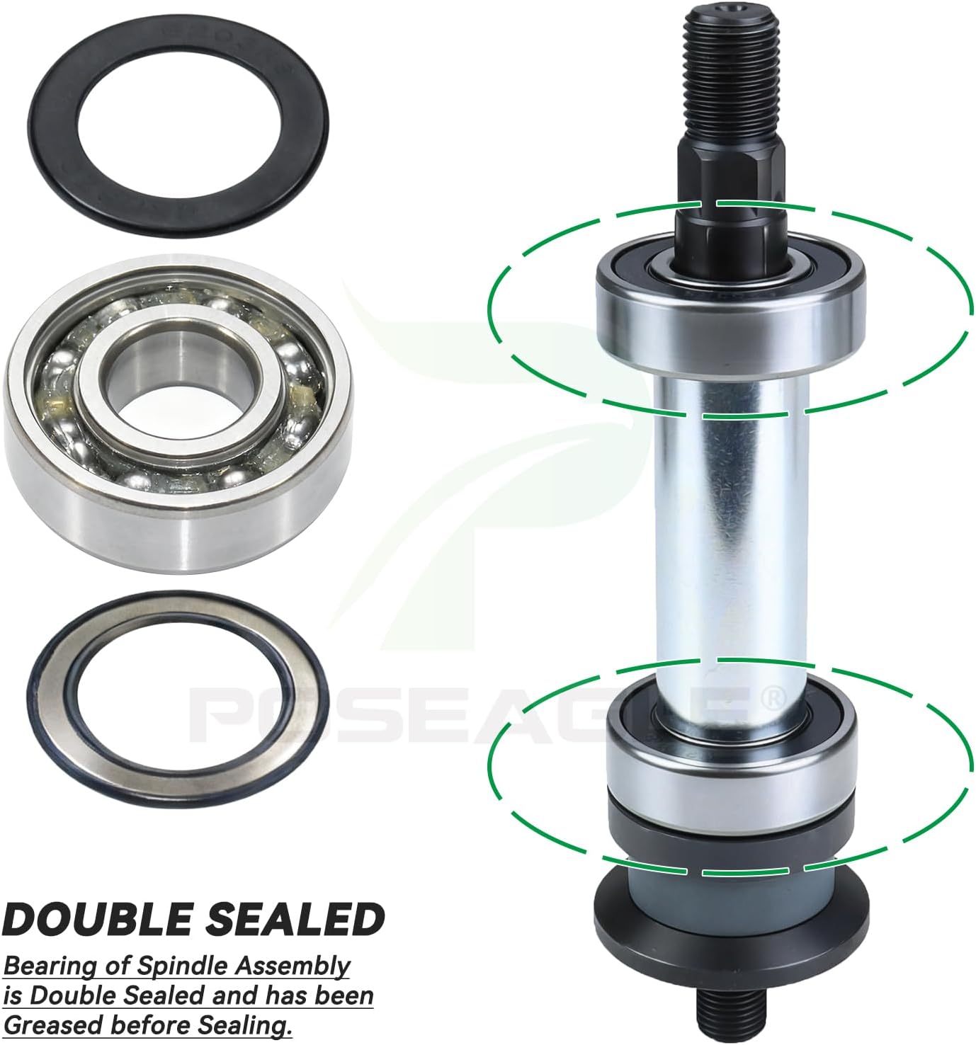 2 Pack AM136733 Spindle Assembly Replace John Deere AM143469 Kit, AM137097, John Deere Z225 Spindle for John Deere X300 X300R X304 X310 X324 Z225 EZtrak Z245 EZtrak Lawn Tractors