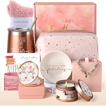 Anforsun Gifts for Women Birthday Gift for Women Girlfriend Birthday Gift Set for Women Girlfriend Sister Wife Mum 18 30 40 50 60th Birthday