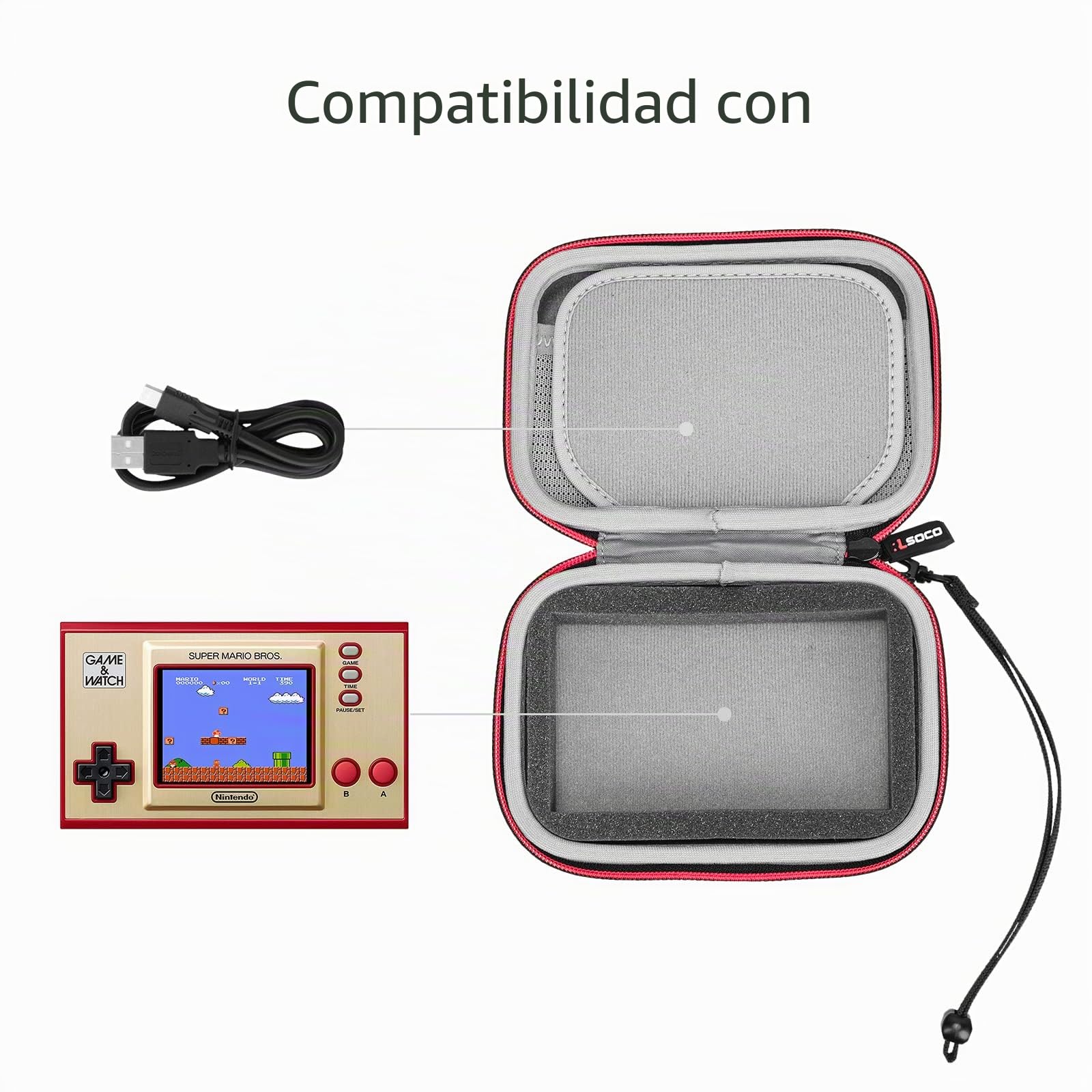 RLSOCO Funda para Game&Watch: The Legend of Zelda/Super Mario Bros/Game Watch SM Bros System