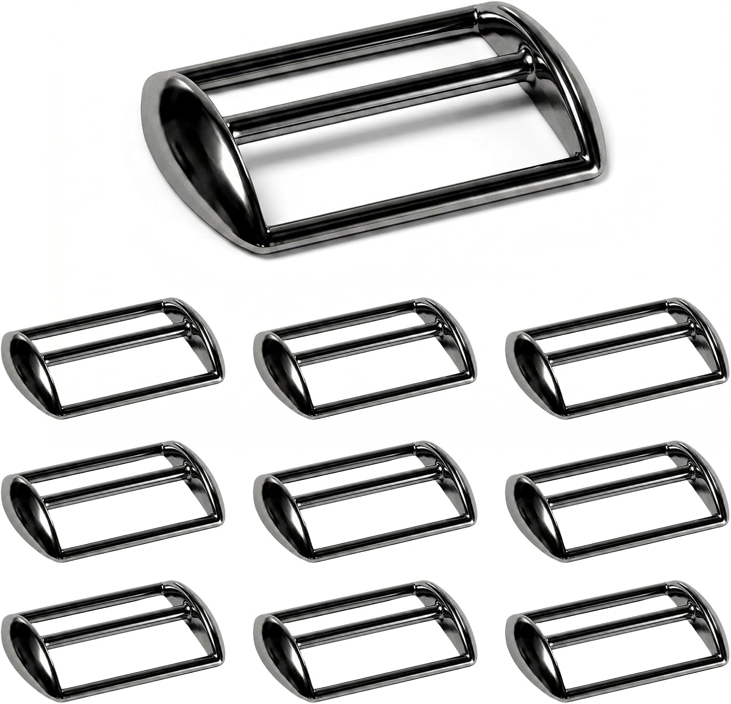 10 Pcs Metal Baseball Cap Buckle Alloy Tri-Glide Slides Buckles Adjustable Cap Strap Adjuster Baseball Hat Adjustment Buckle for Hat Purse Bag Backpack Making