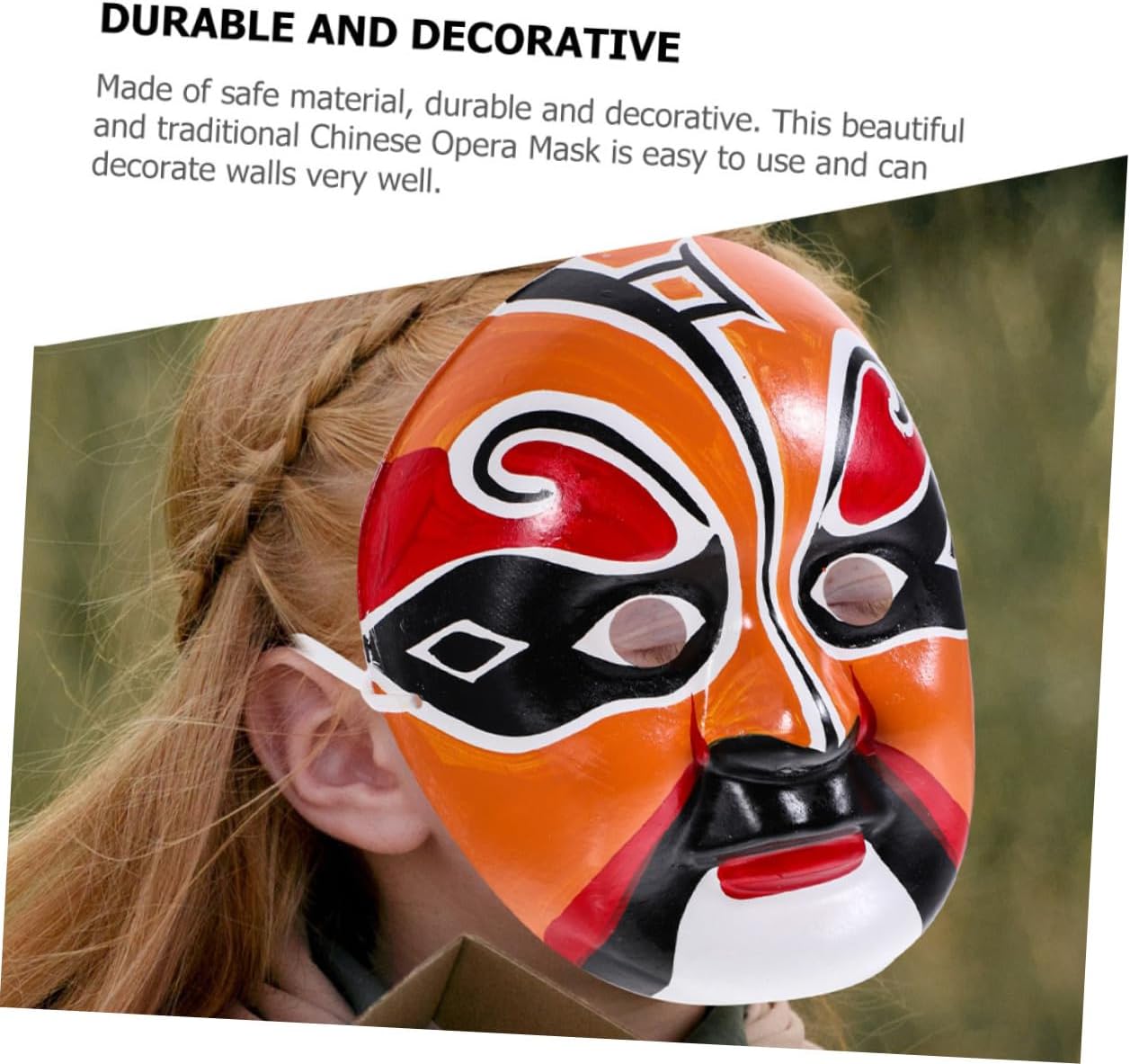 2pcs Chinese Wall Decoration Masks for Home Traditional Chinese Face Masks Easy to Install Unique Design for Dining Room Decor