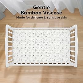 KeaBabies 2-Pack Baby Crib Sheets for Boys, Girls - 52x28 Viscose Derived from Bamboo Toddler Bed Sheets Neutral, Fitted Crib Mattress Cover for Standard Baby Bedding, Soft & Cozy (KeaSafari)