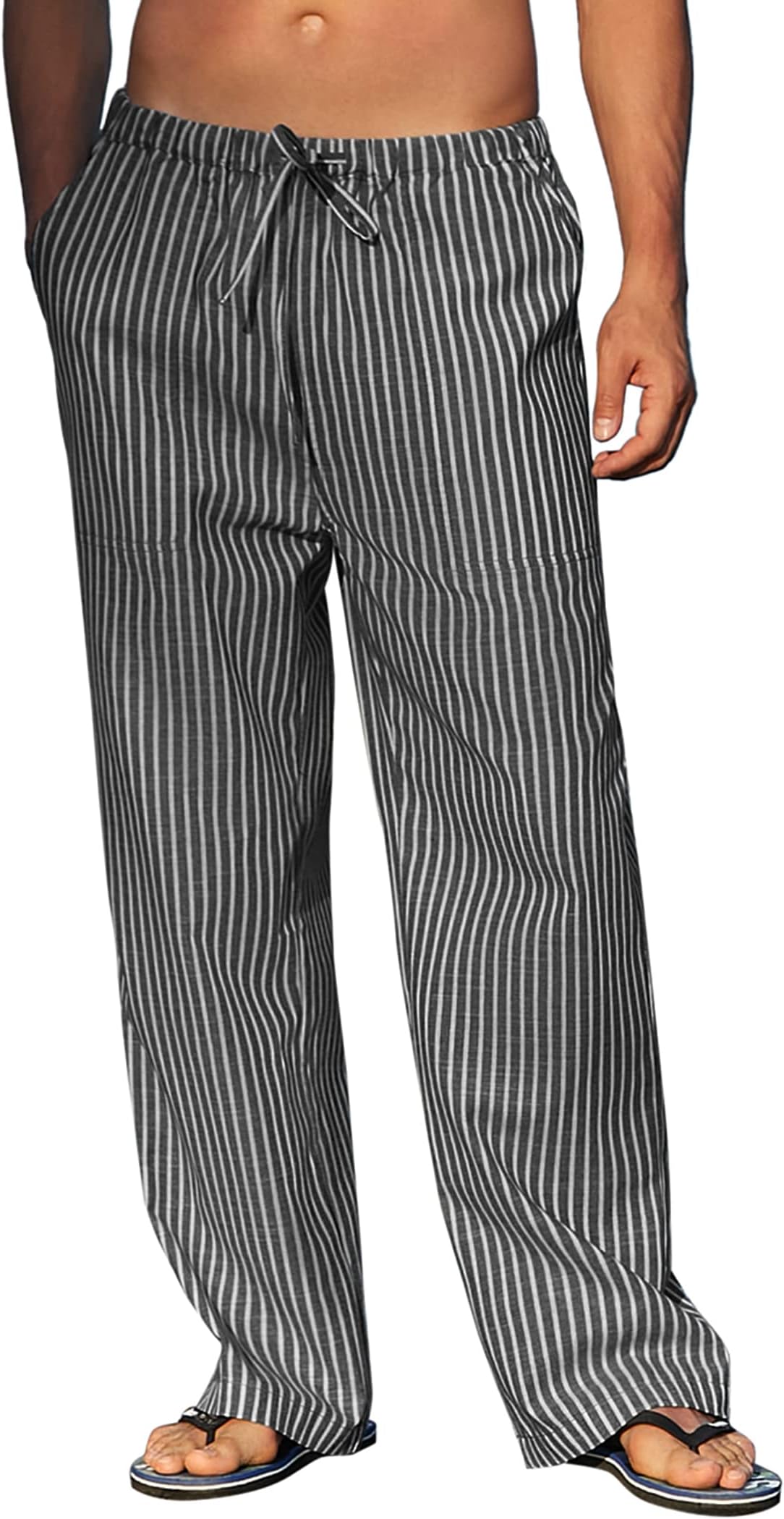 old navy striped linen pants