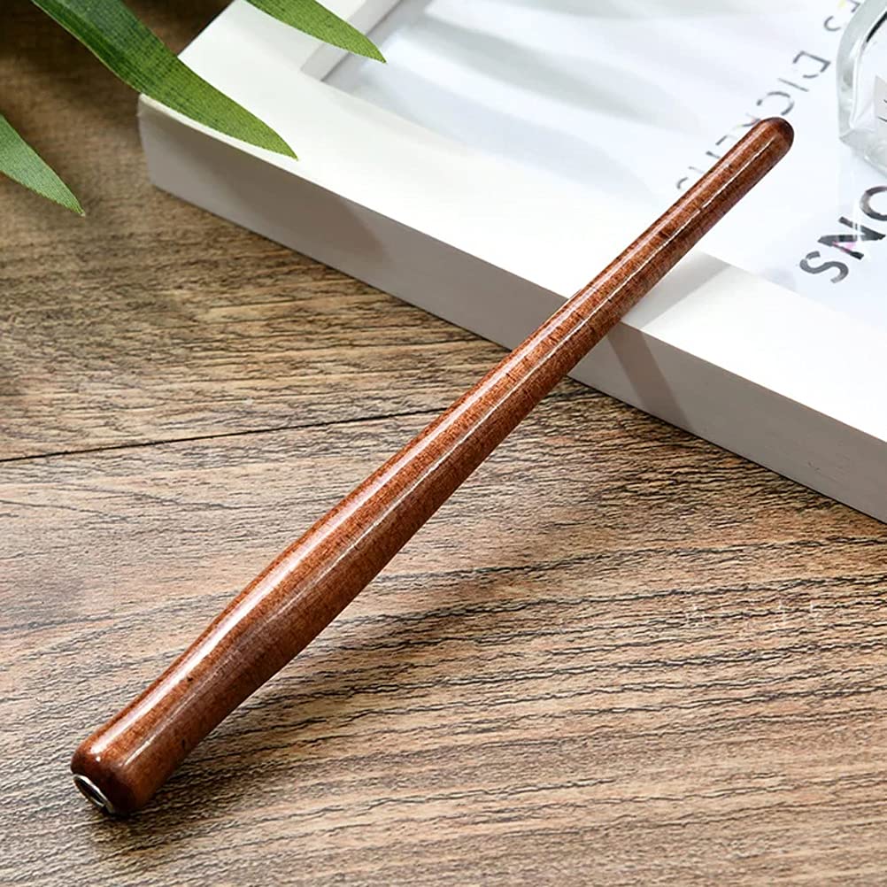 Image secondaire de MiaLover Lot de 10 Stylos Porte-Plume en Bois Rouge pour Débutants