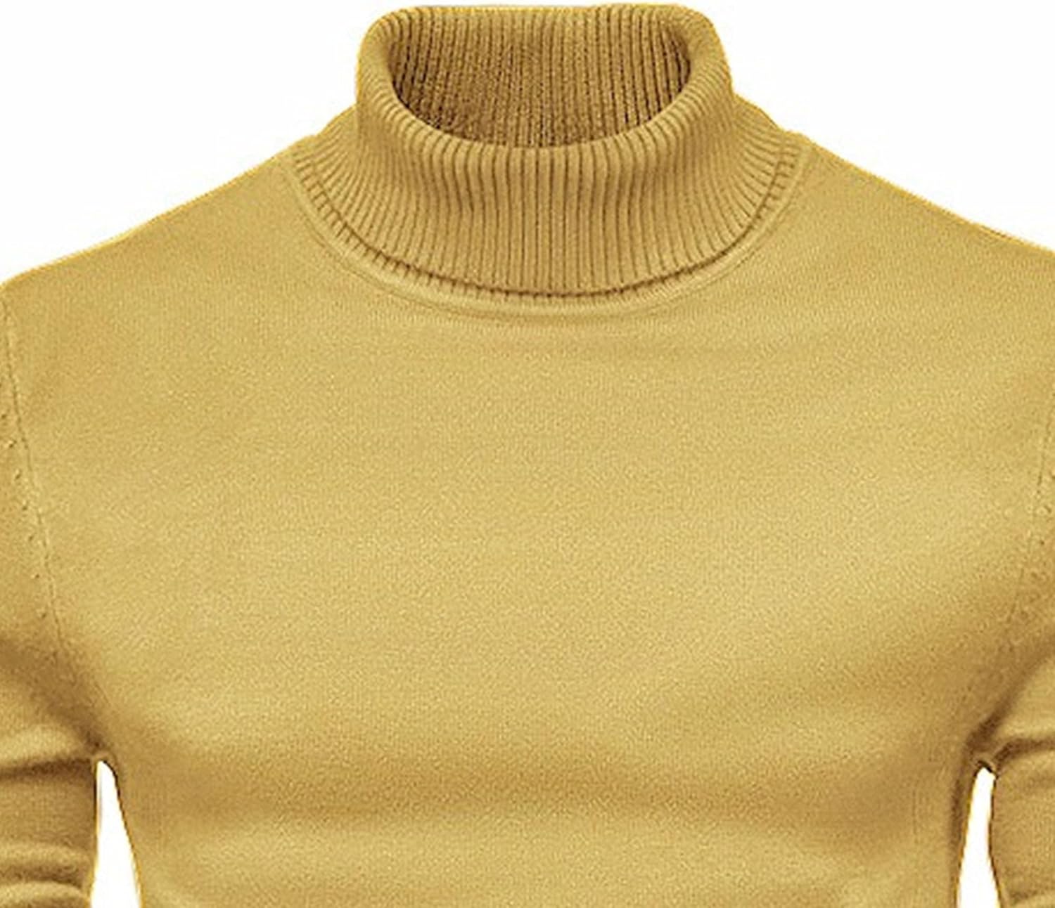 2 Pack Turtleneck Pullover Sweaters for Men Slim Fit Basic Tops Knitted Sweaters Thermal Casual High Neck Sweater