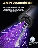 MySmile LP221 UVC Hydropulseur sans fil stérilisable pour les dents 335ML Écran OLED portable avec 4 modes, 8 embouts de jet et une pochette de rangement pour la maison et les voyages (Noir Minuit) - 5