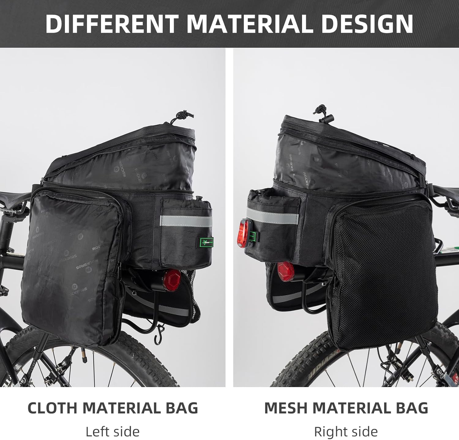 ROCKBROS 12L-24L Bike Trunk Bag, eBike Rear Bag for Rack