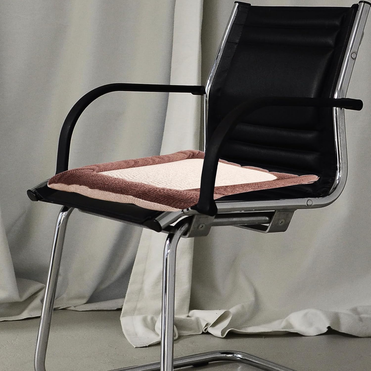 Cotton Linen Chair Cushion 40x40x4cm Thick Floor Seat Pad for Office and Dining Chairs Soft Comfortable Mat for Home, Dormitory, and Tatami Seating