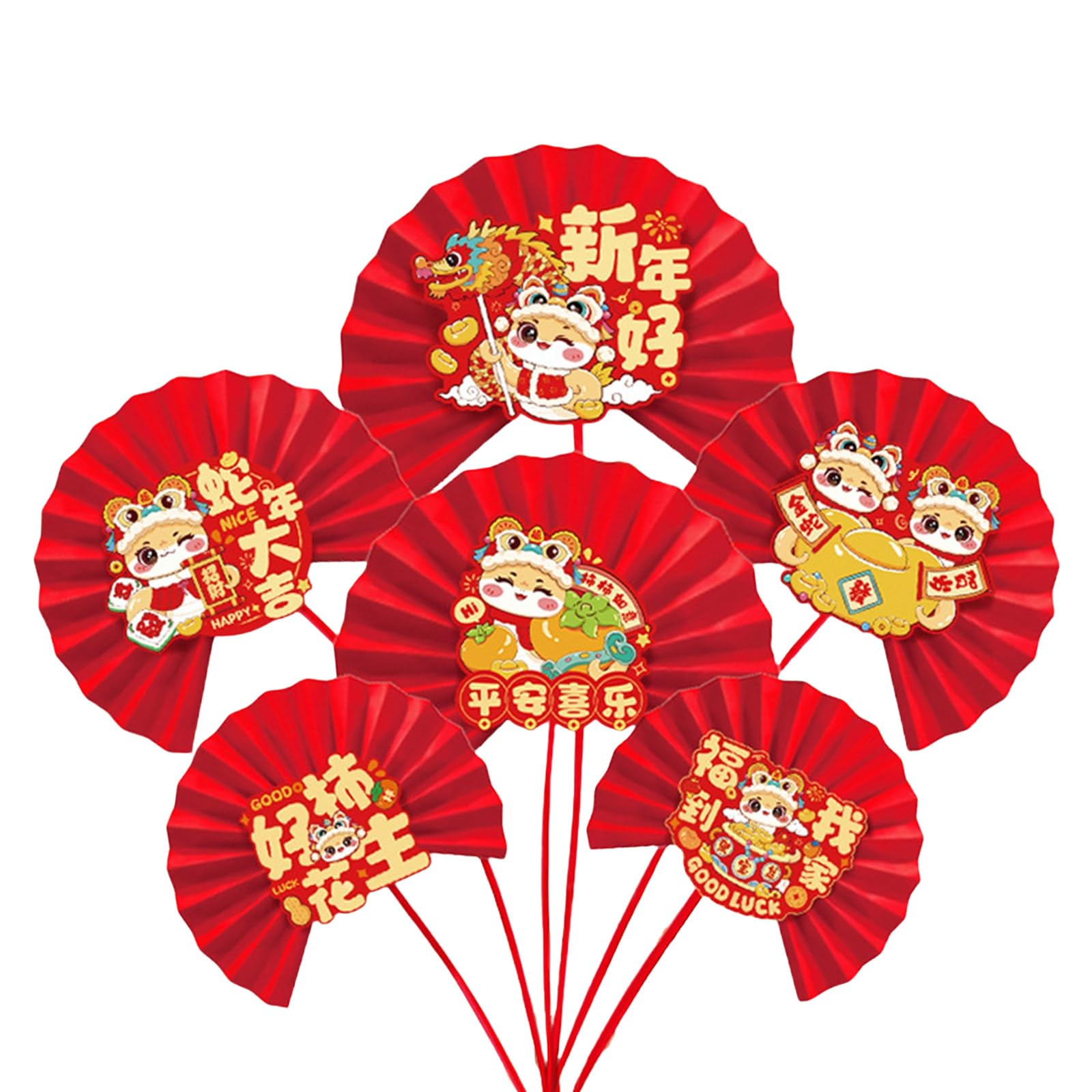 Buxuaaaa Type G New Year 2025 Celebration Paper Fan Flower Festival Ornament Hanging Background Wall Decorations For Home And New Year Decorations